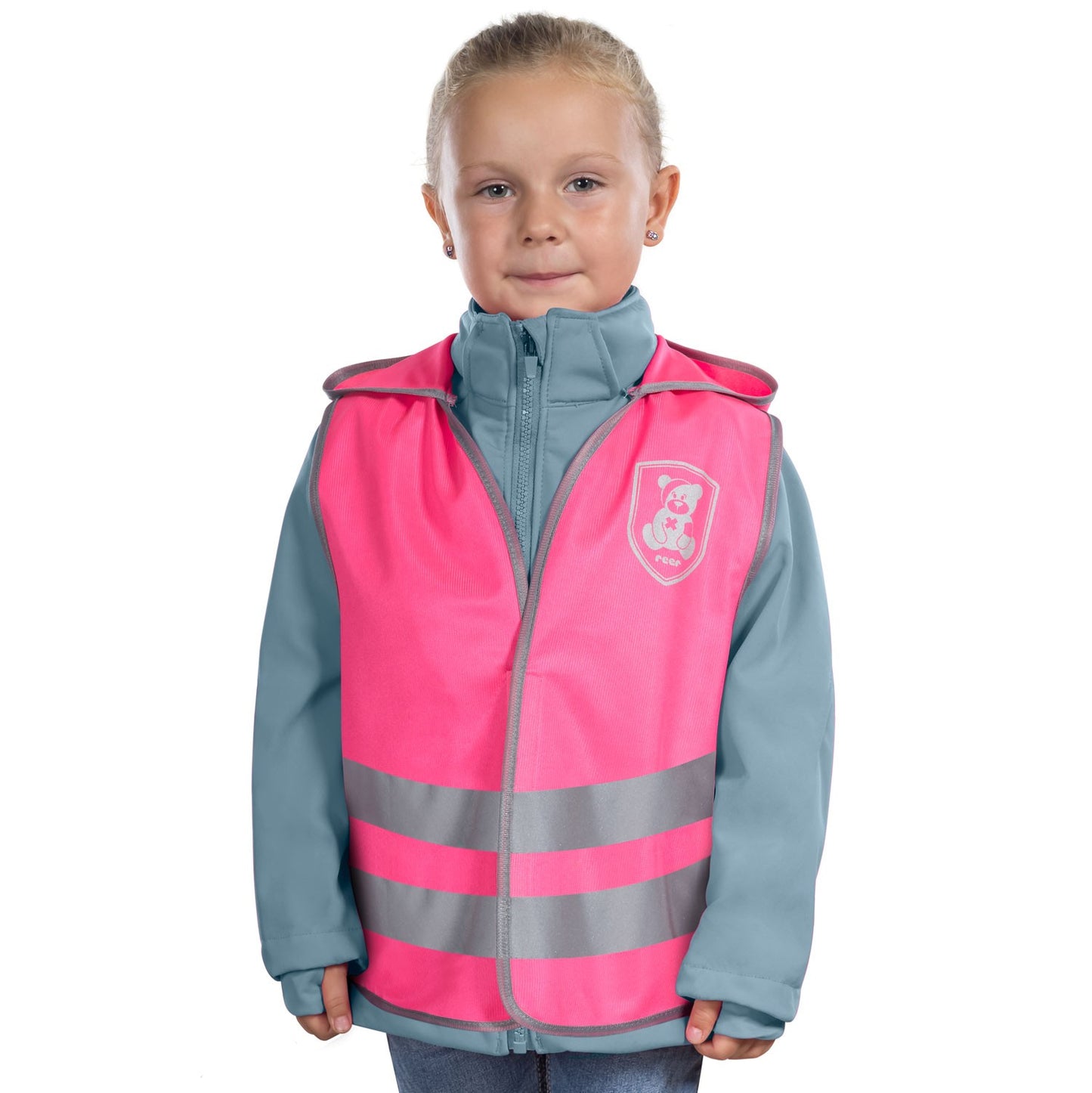 Reer Sikkerhedsvest m.hætte, pink