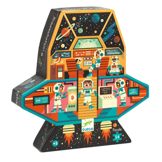 Djeco Silhuetpuslespil, Space station 54 brikker