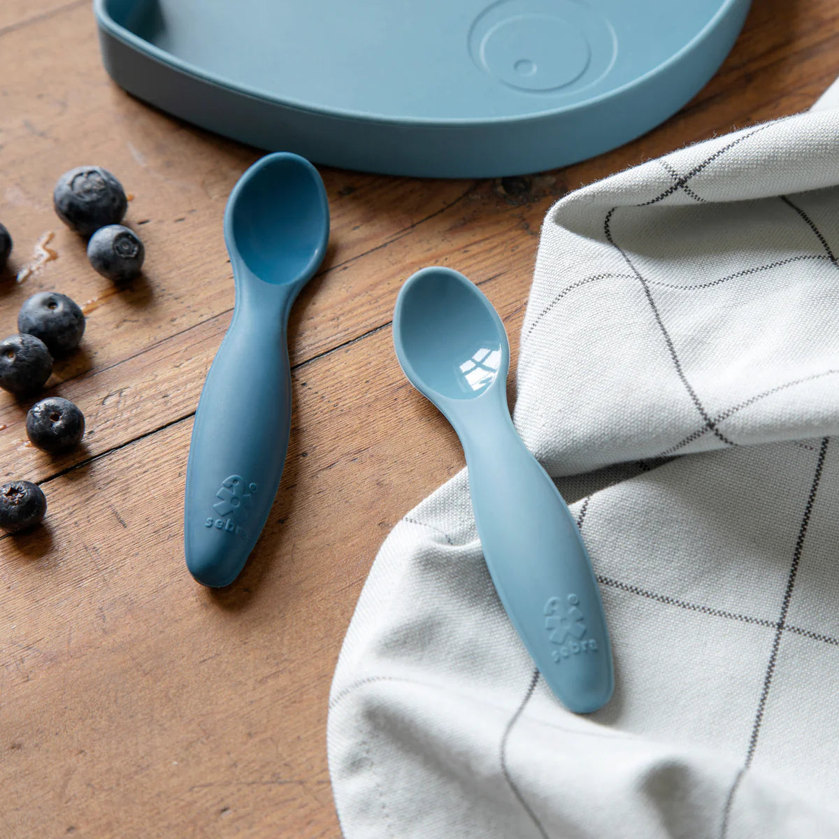 Sebra Silikone skesæt, vintage blue