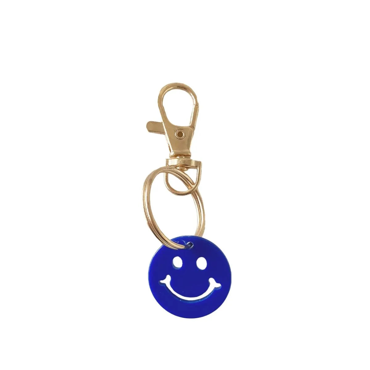 By Stær smiley nøglering, blå
