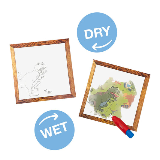 Magisk farvelægning med dino.