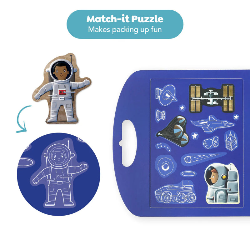 Carry on med rum-tema og magneter.