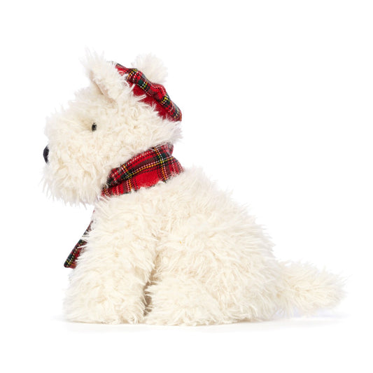 Jellycat Winter Warmer Munro Scottie hund, 21 cm