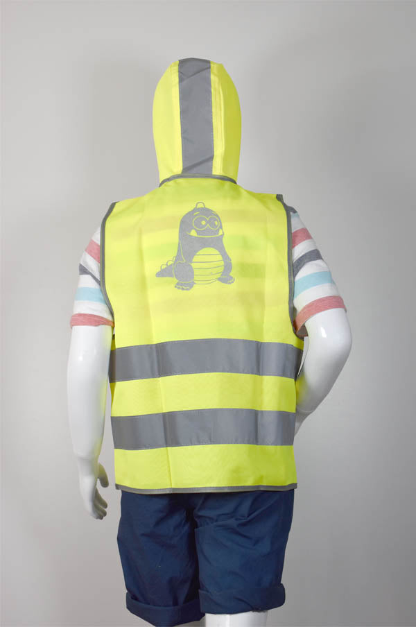Reer Sikkerhedsvest m.hætte, gul