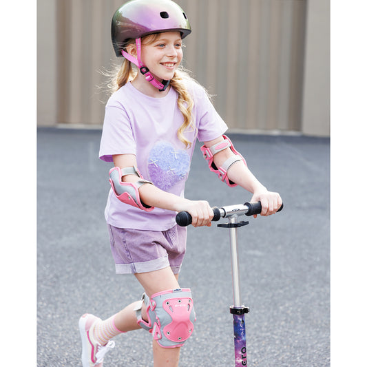 Micro - Knæ- og Albuebeskyttere - Reflective Pink M