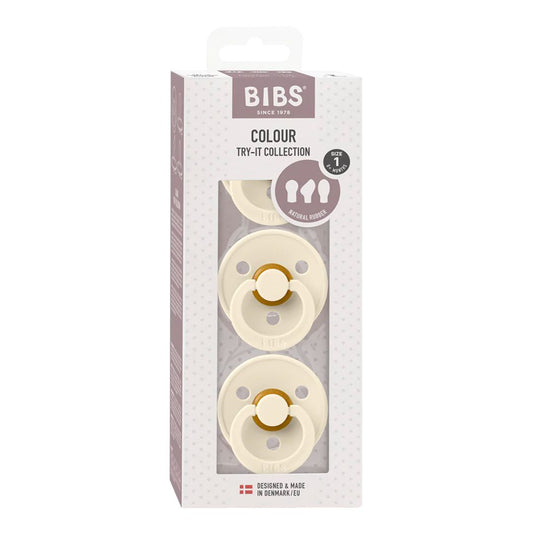 BIBS 'Try-it'-pakke 3 stk. str. 1, Ivory