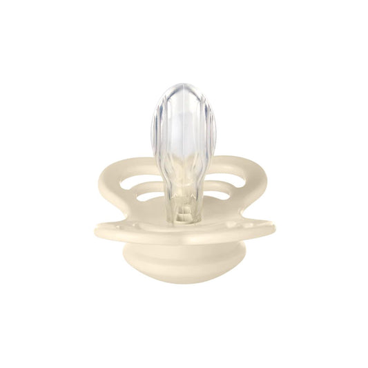 BIBS 2pk supreme silikone sutter str.2, Ivory/blush