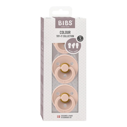 Prøvepakke med 3 sutter i forskellige former.