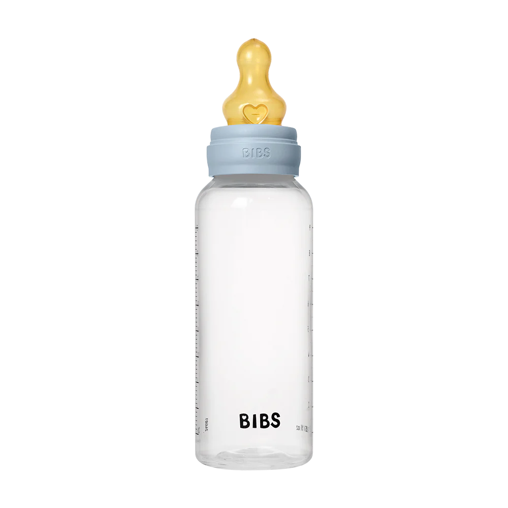 BIBS Baby Bottle Complete Set 270ml Latex - Baby Blue