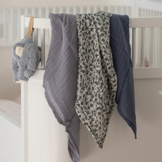 Sebra Stofbleer 3 stk - Blue olive