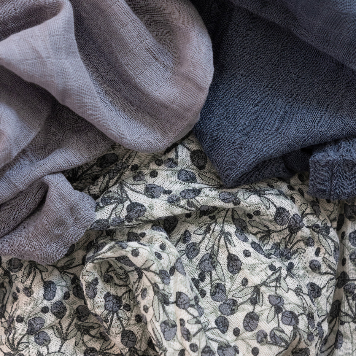 Sebra Stofbleer 3 stk - Blue olive