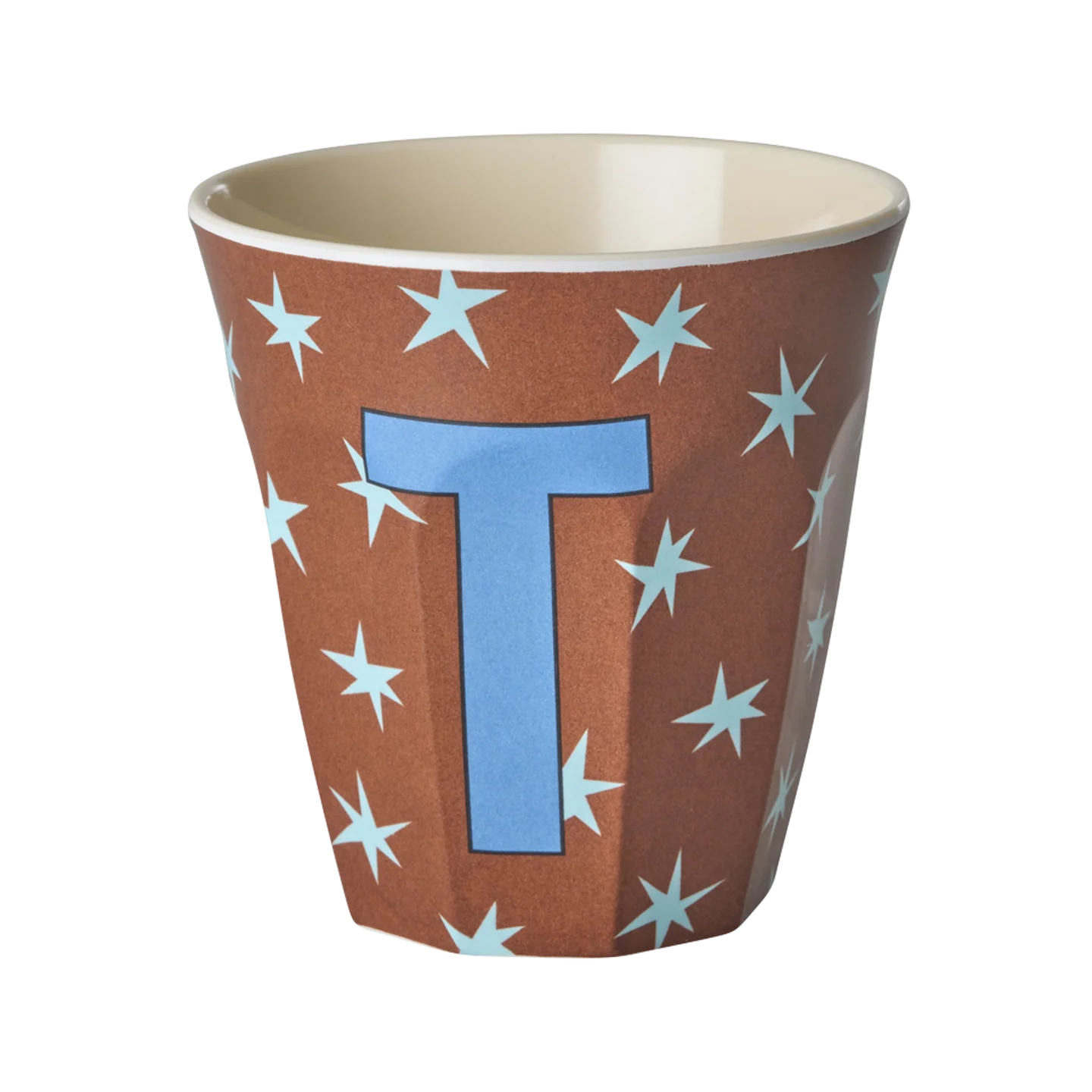 Rice Mellem Alfabetkop - Brown Stars - T