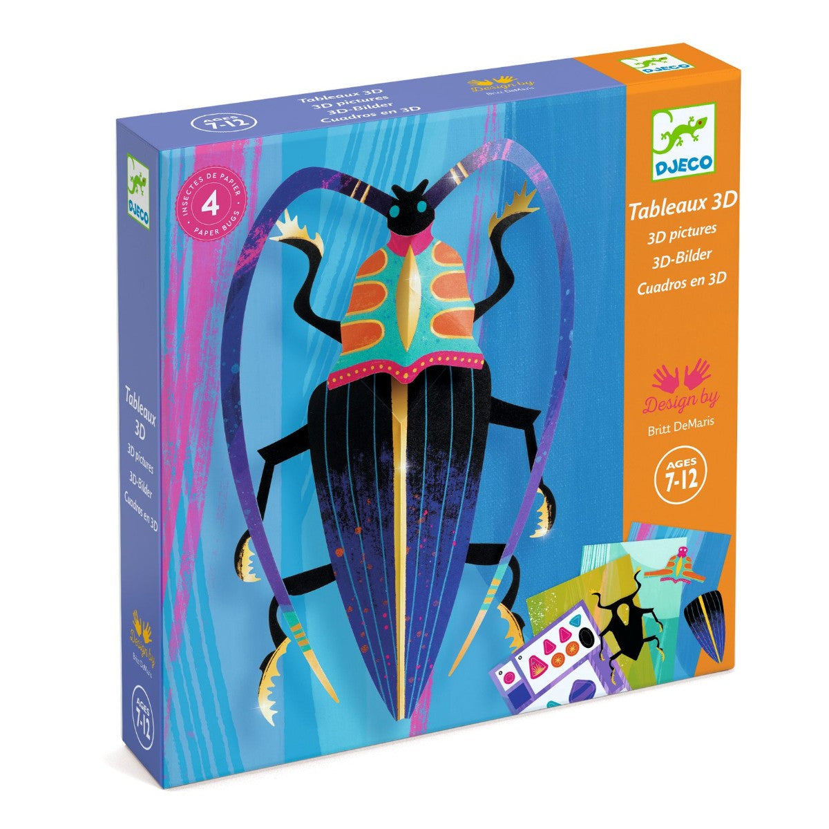 Djeco Kreativ papir, byg insekter