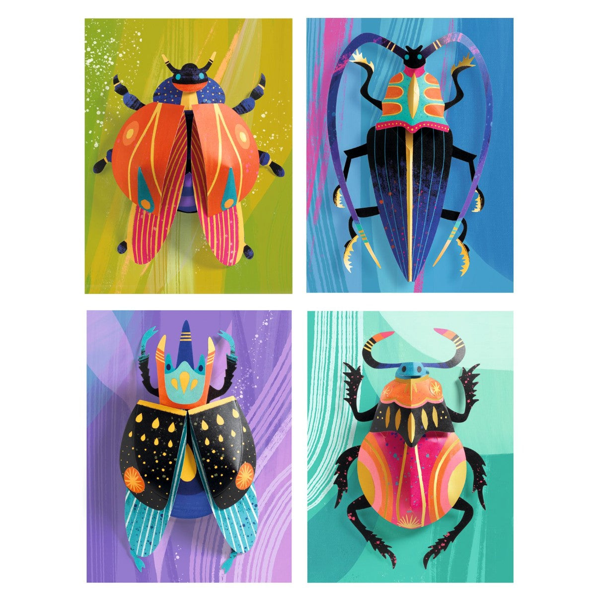 Djeco Kreativ papir, byg insekter