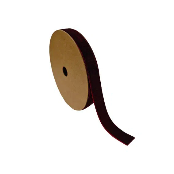 Det Gamle Apotek Gavebånd (1,5cm x 10m), Velour mørkerød