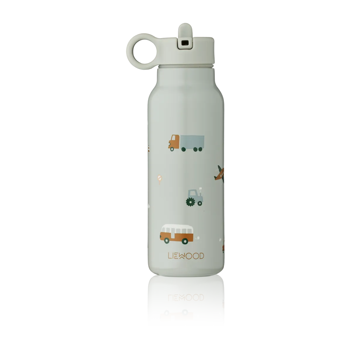 Liewood Falk Drikkedunk 350 ml . - Vehicles/dove blue mix