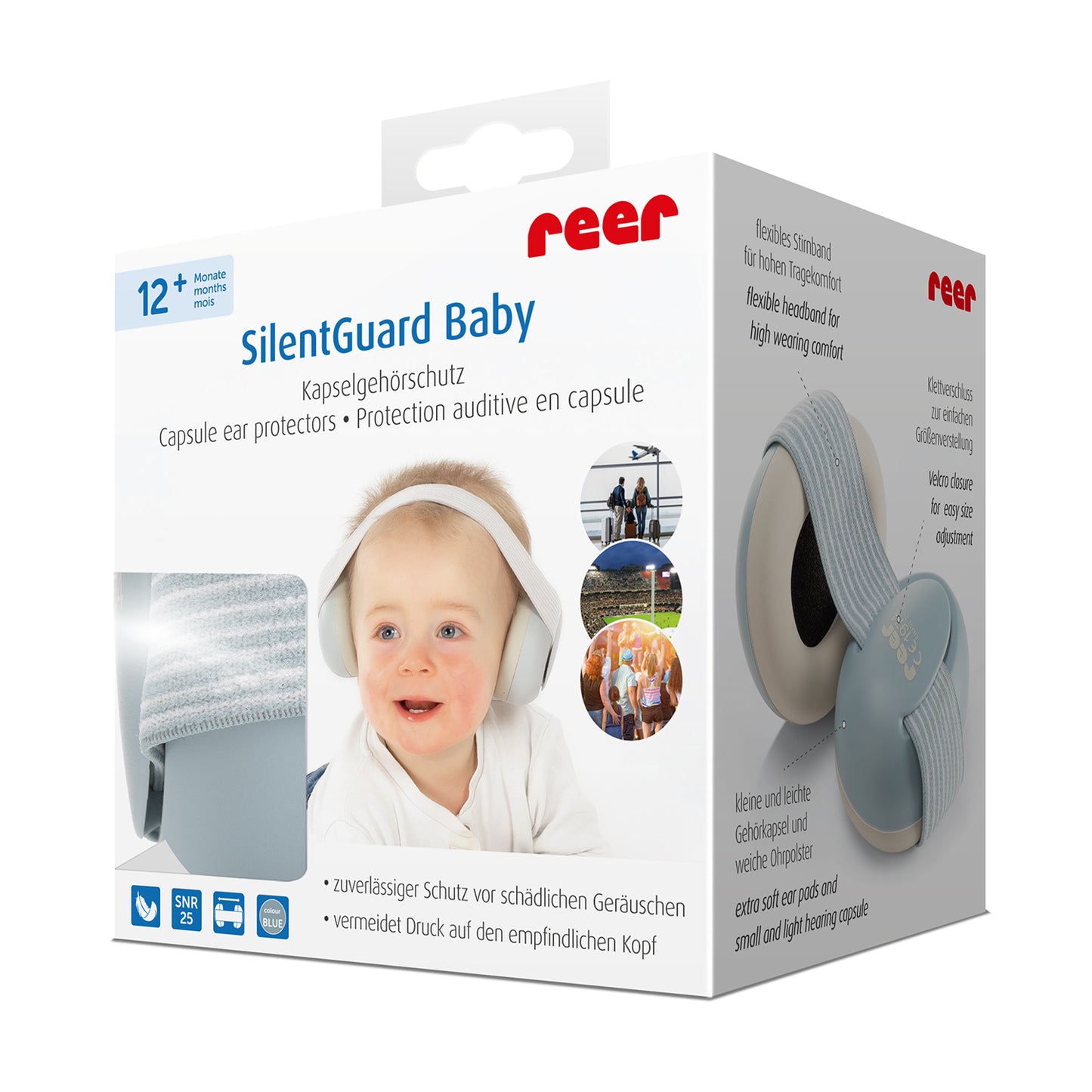 Reer Høreværn til baby - Blå