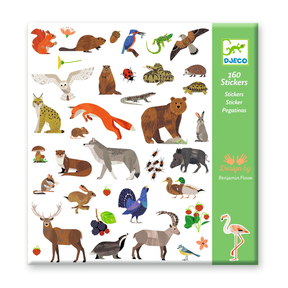 Djeco Klistermærker, Fauna