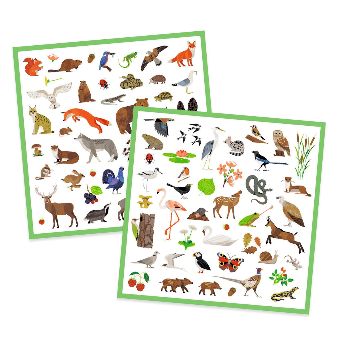 Djeco Klistermærker, Fauna