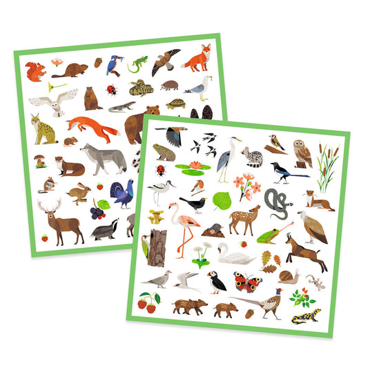 Djeco Klistermærker, Fauna