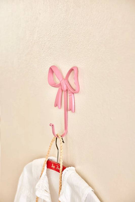 Rice Sløjfe Metal Knage - Pink