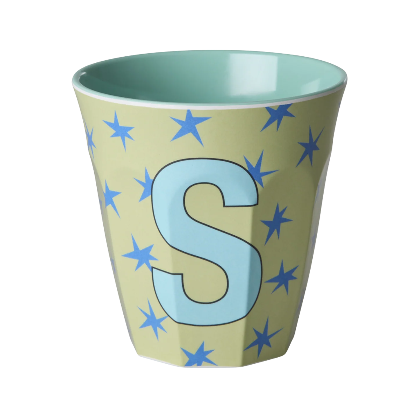 Rice Mellem Alfabetkop - Soft Green Stars - S