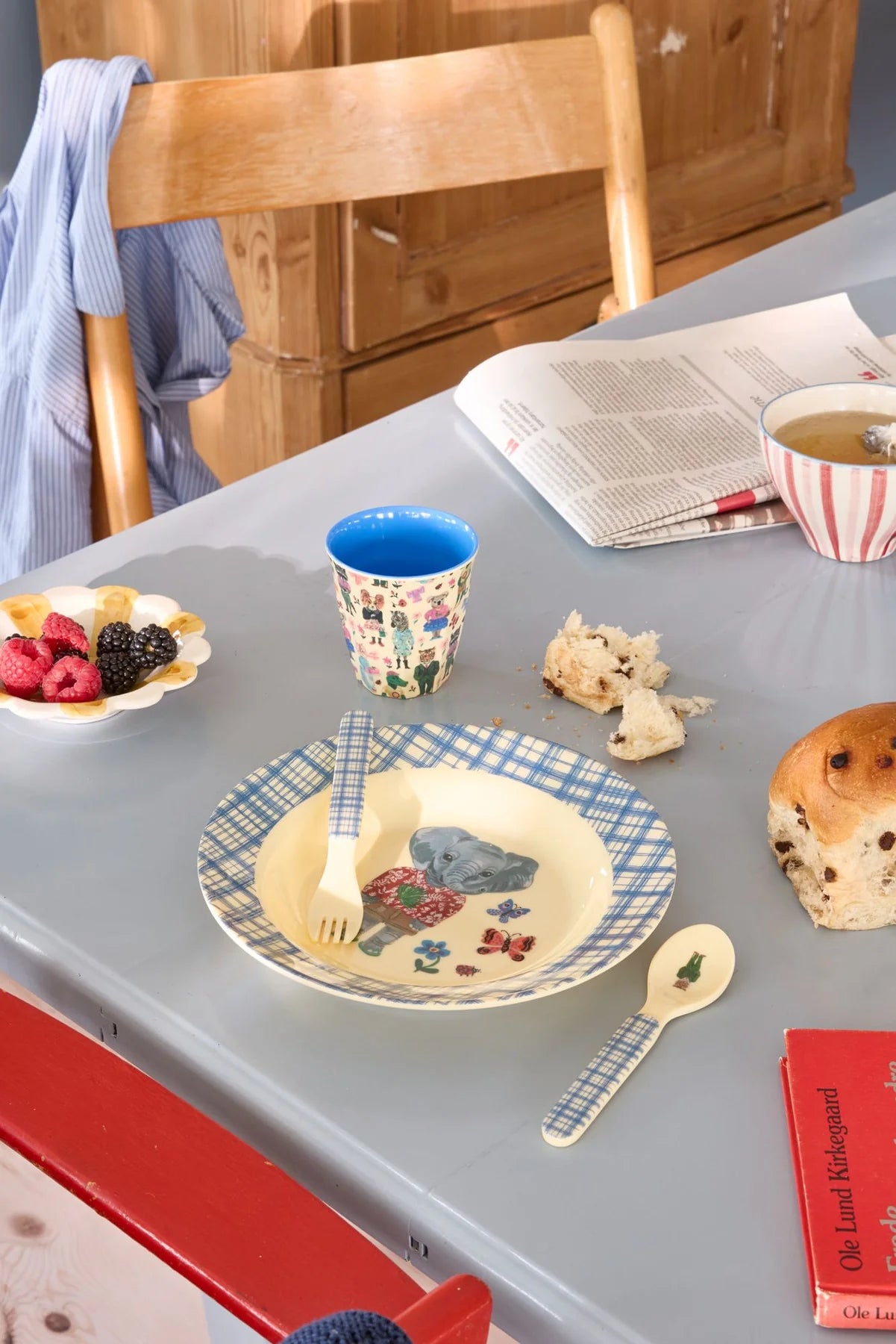 Rice Lille Børnekop - Blå - Nathalie L'ete Print