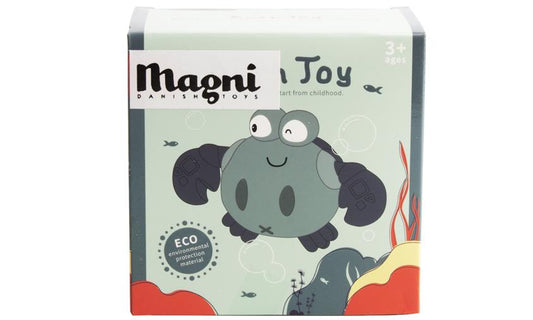 Magni Træk-op badedyr, krabbe - Mørkeblå