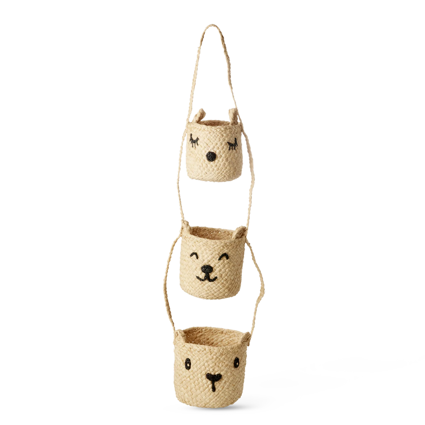 Rice Raffia Opbevaringskurve 3 stk. - Natur