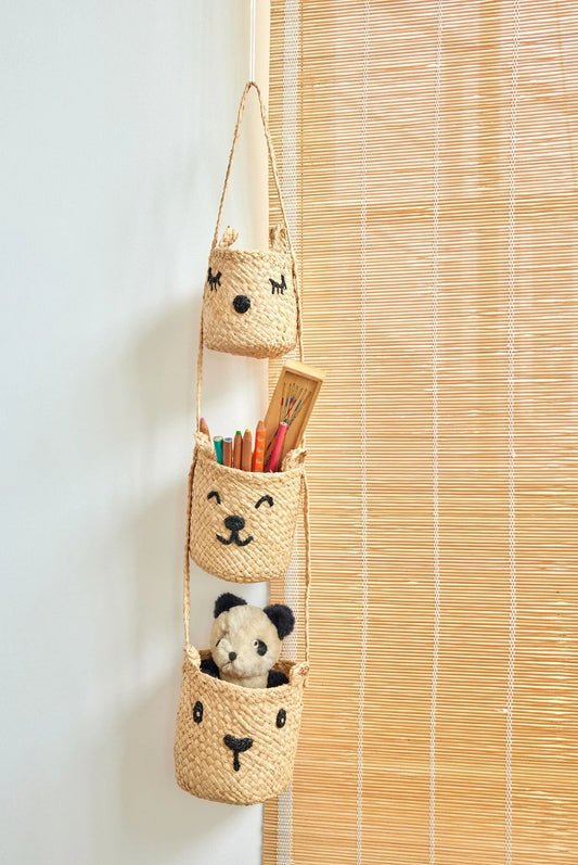 Rice Raffia Opbevaringskurve 3 stk. - Natur