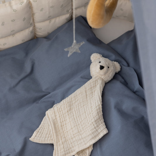 Sebra Sengetøj - baby, Forest lake blue