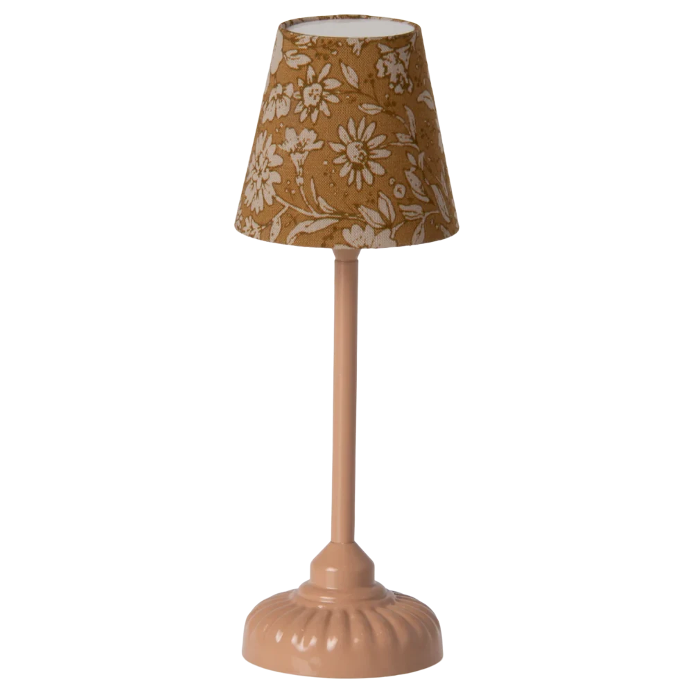 Maileg Vintage gulvlampe, Mus - Mørk pudder