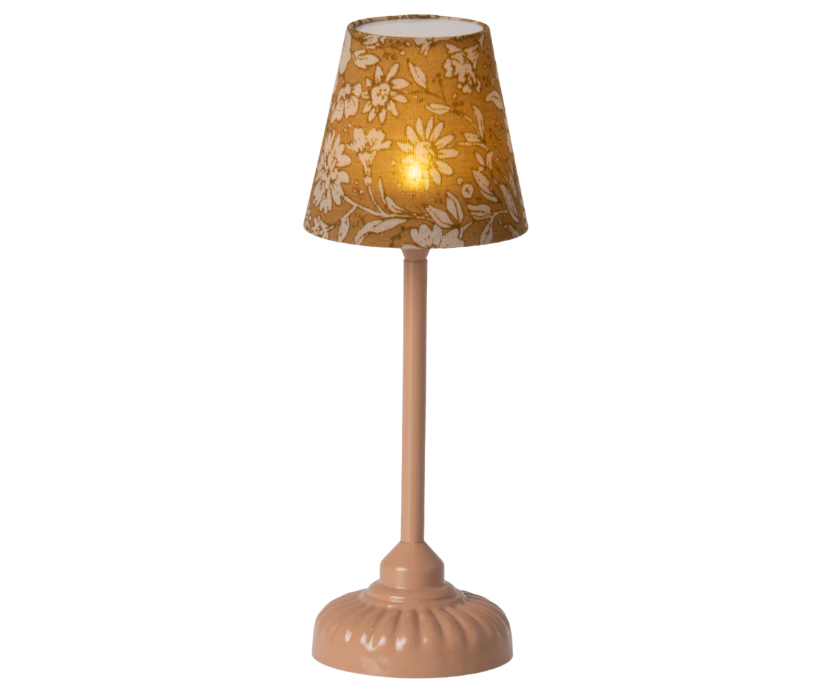 Maileg Vintage gulvlampe, Mus - Mørk pudder