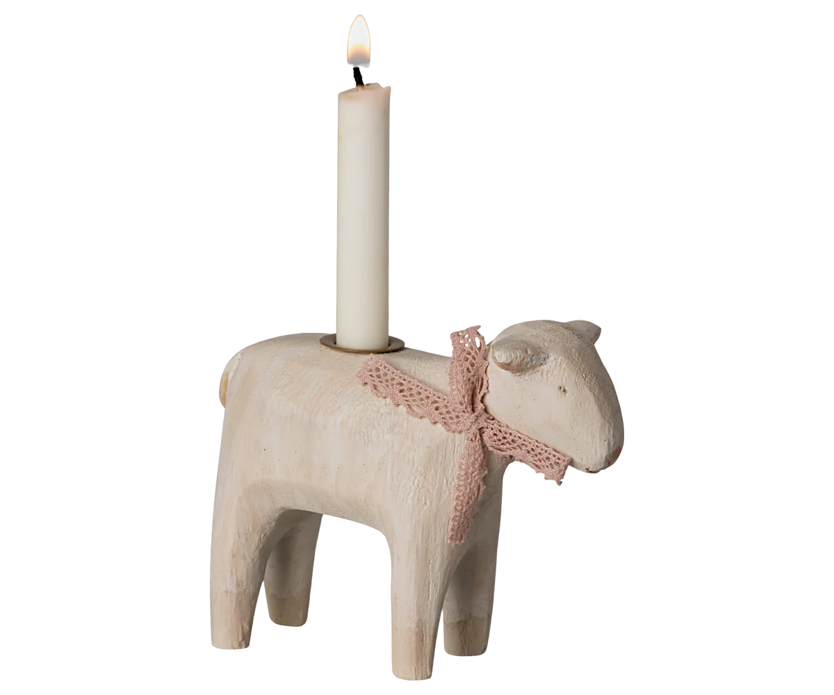 Maileg Lysestage, Lam - Rosa