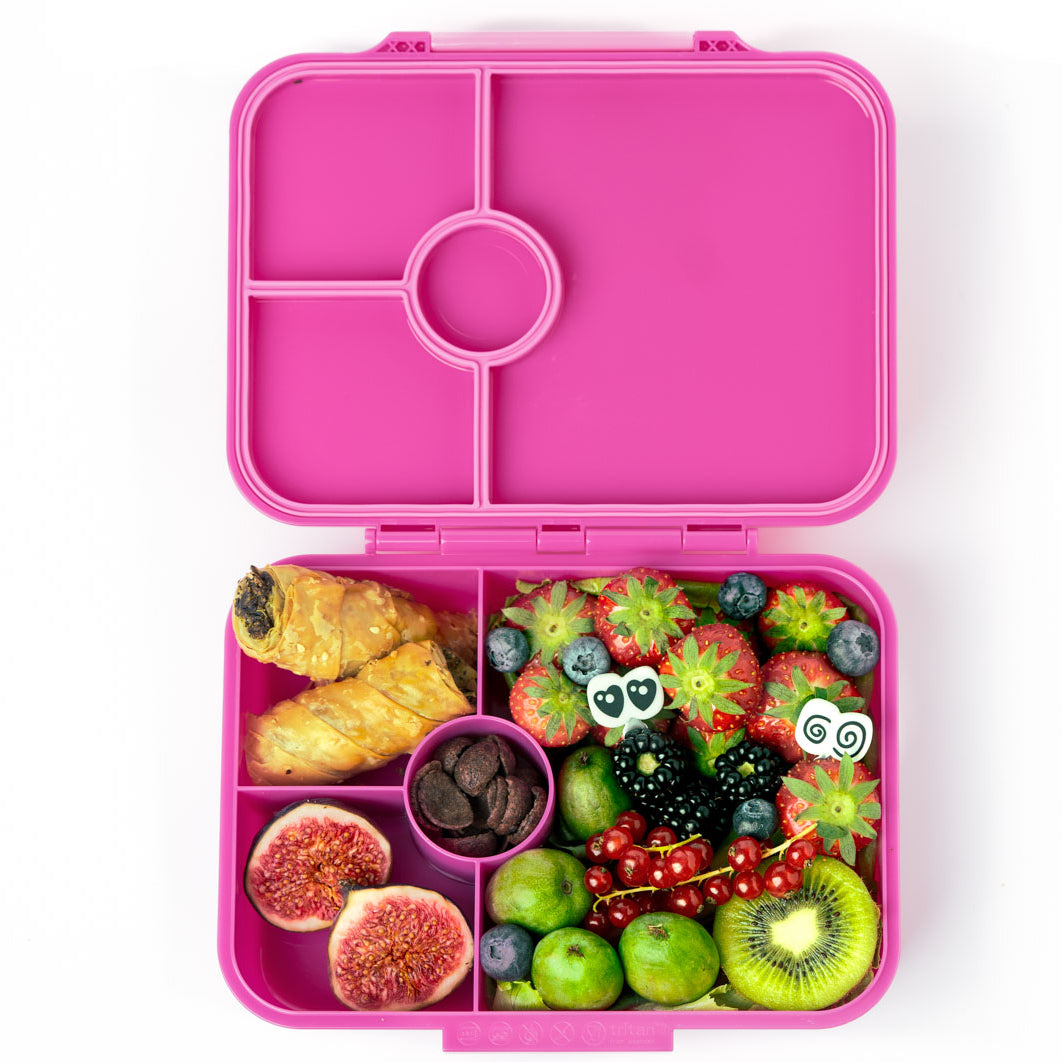 Lekkabox Classic - madkasse med 4 rum, Berry