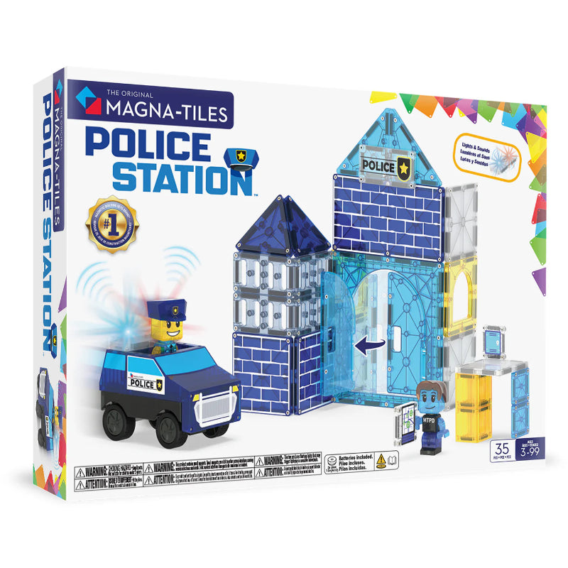 Magnetisk legetøj med politistation.