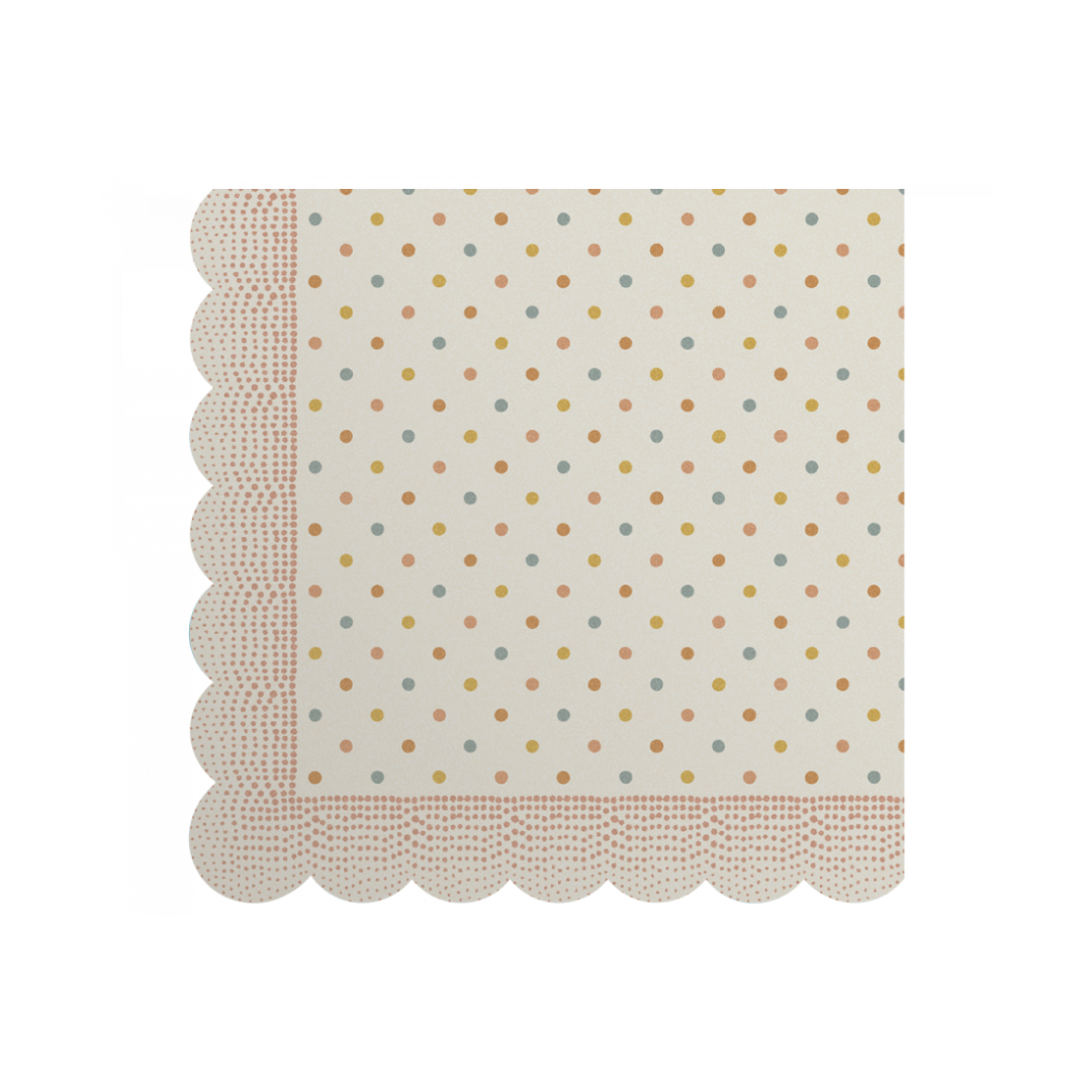 Maileg 20stk Servietter, Multi prikker - Rosa