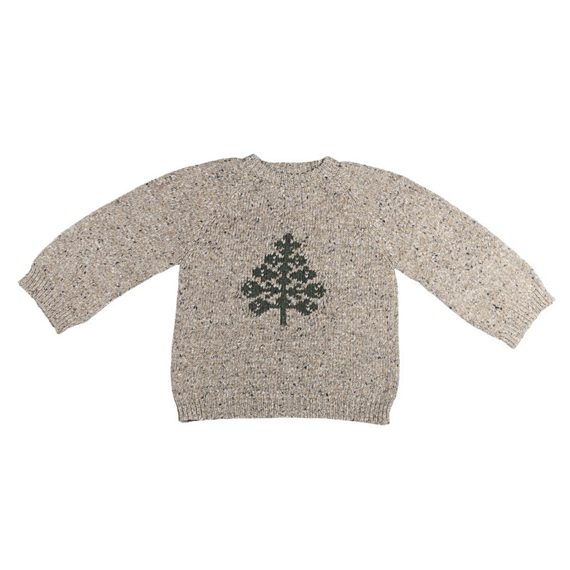 Sweater med juletræ på.