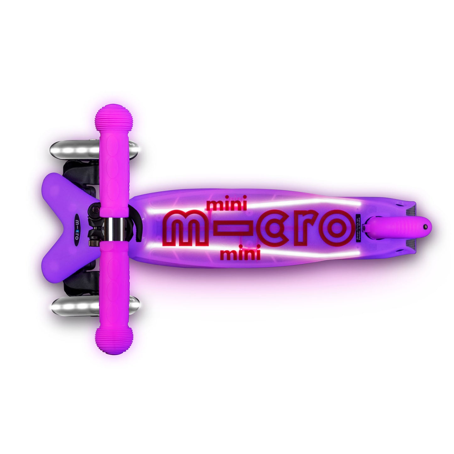 Micro - Løbehjul Mini Deluxe Glow LED Plus - Frosty Pink
