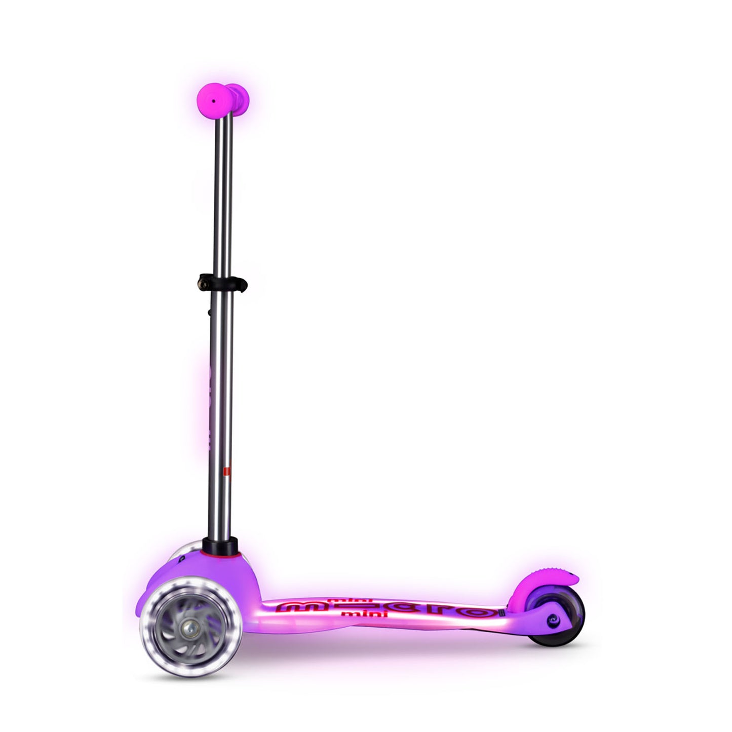 Micro - Løbehjul Mini Deluxe Glow LED Plus - Frosty Pink
