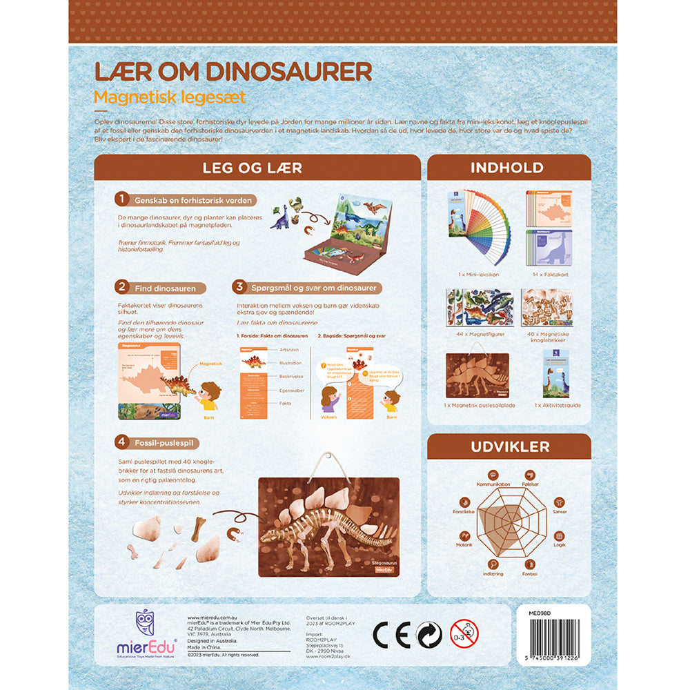 mierEdu Magnetisk legesæt - Lær om dinosaurer