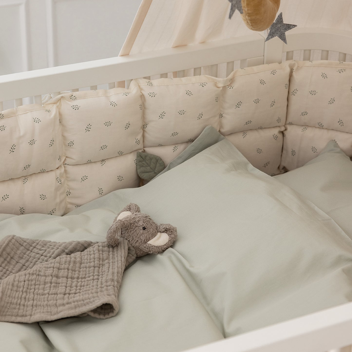 Sebra Sengetøj - baby, Mist green