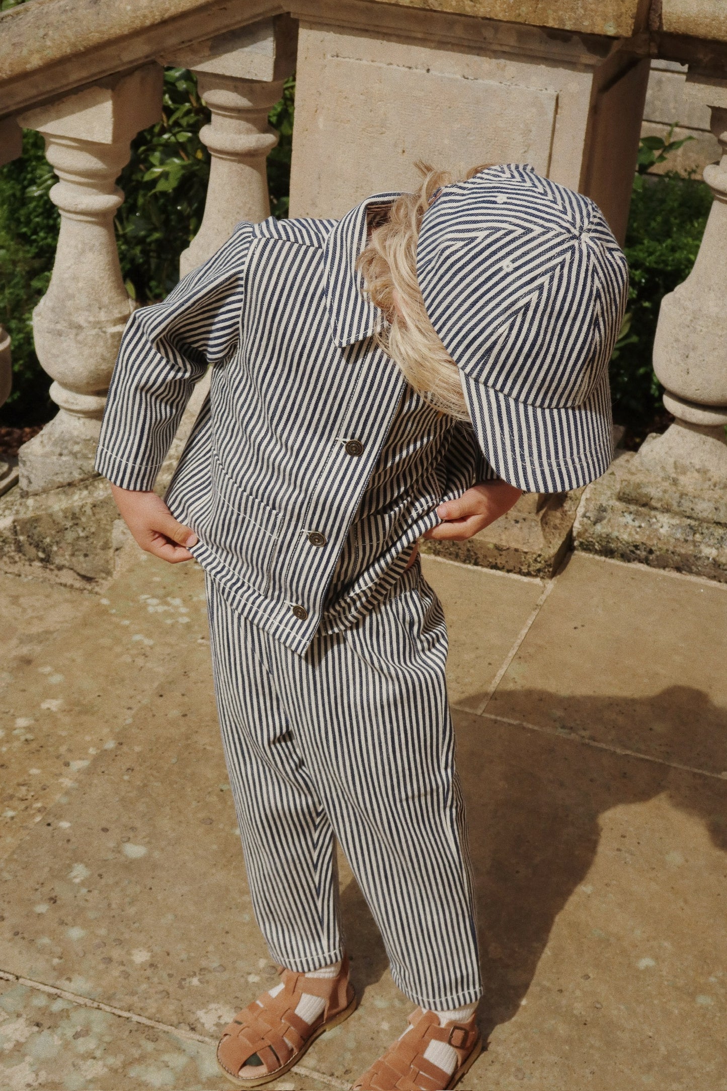 Konges Sløjd Fender kasket, Naval stripe - str. 5-8y