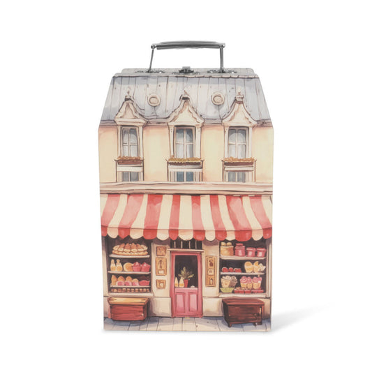 Kuffert med små butikker.