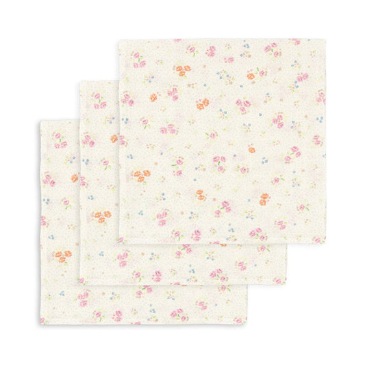 Stofble med blomstermønster.