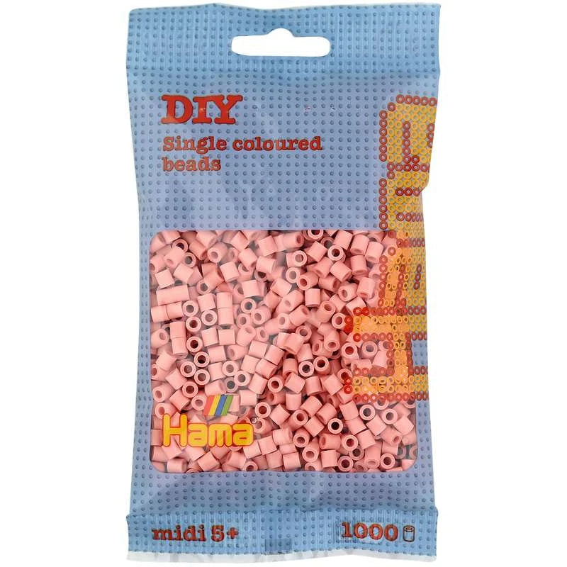 HAMA Midi perler 1000stk - Mat rosa
