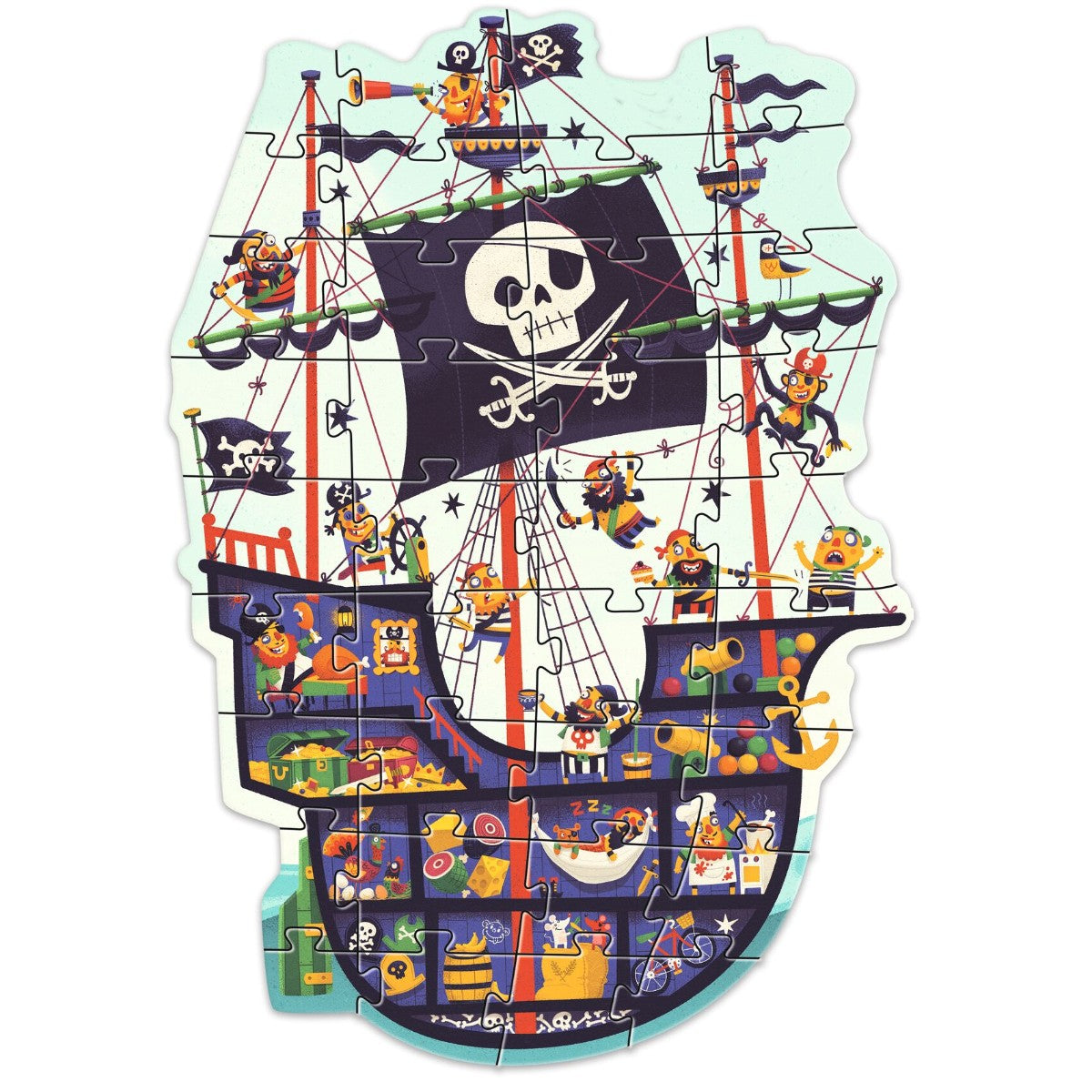 Djeco Gulvpuslespil, Piratskib 36 brikker