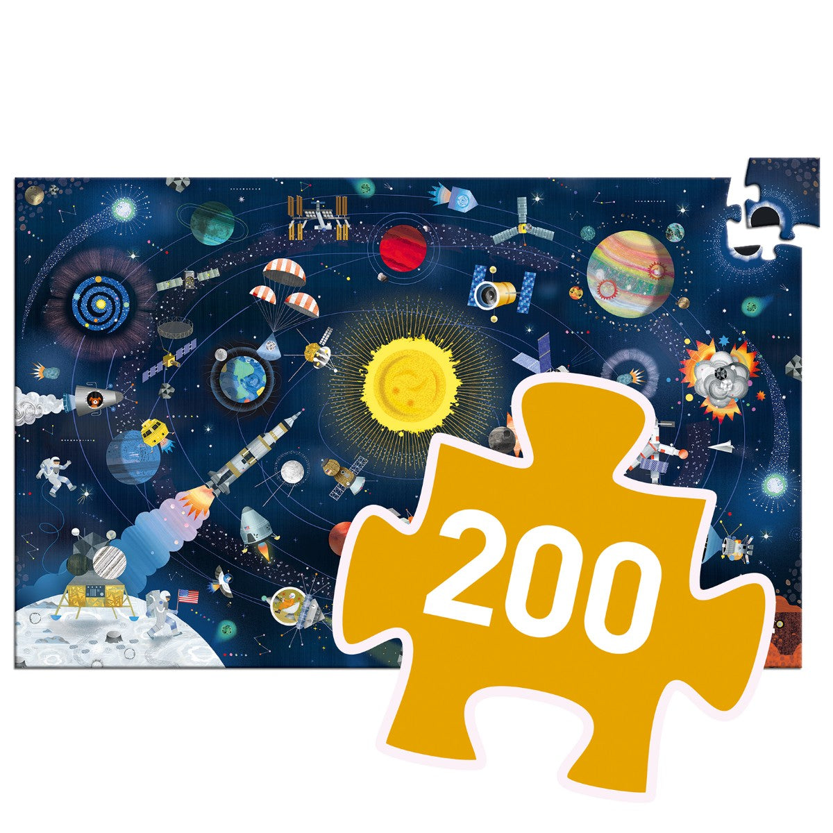 Djeco Observationspuslespil, Rummet - 200 brikker