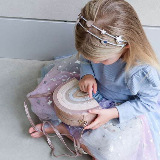 Regnbue skuldertaske.