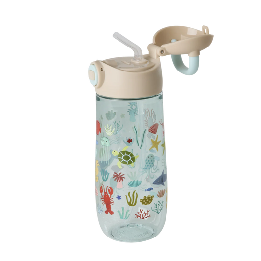 Tritan drikkedunk med blå ocean tema.